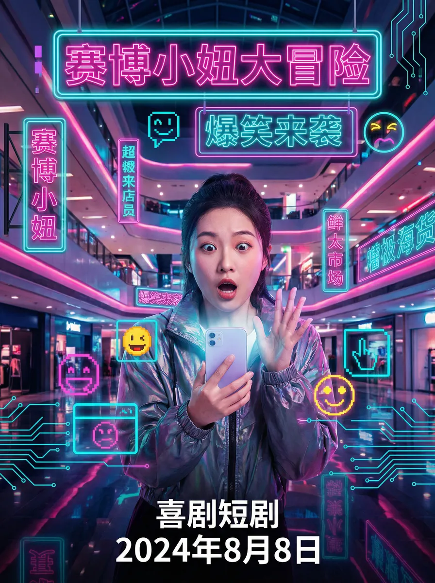 女仆教室攻略 搞笑喜剧短剧 - 赛博小妞大冒险海报